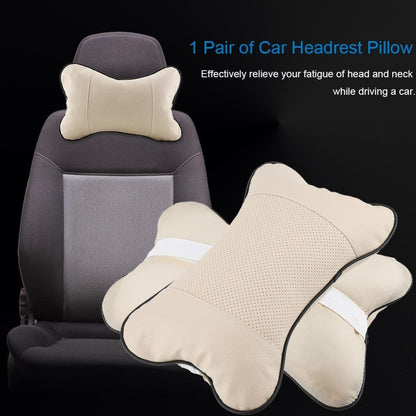 Car Headrest Pillow, Skin-Friendly Headrest Pillow for Car Seat, Office Chair (Beige)