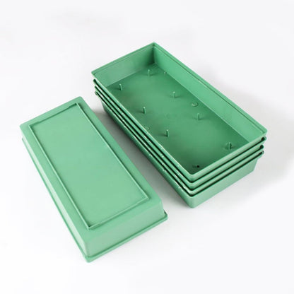 Dranvosk 10PCS Green Floral Foam Trays for Flower Arrangement Weddings, Parties, Home Decor | Reusable and Durable Foam Trays for Floral Design(9.64 x 4.64 x1.69Inch)