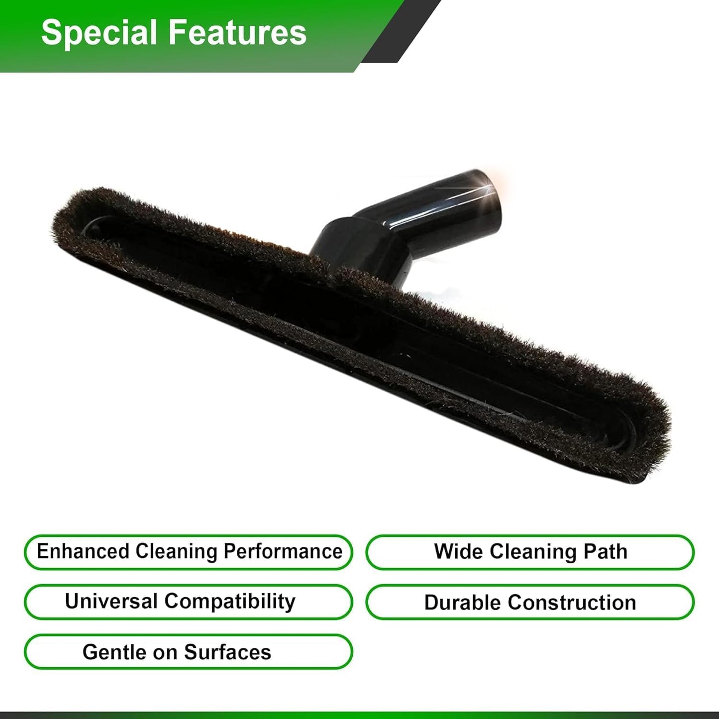 1 inch (32mm) 10 Selgo Hardwood Universal Vacuum Cleaner Floor Brush Inner Diameter with Horse Hair Soft Bristles Wide