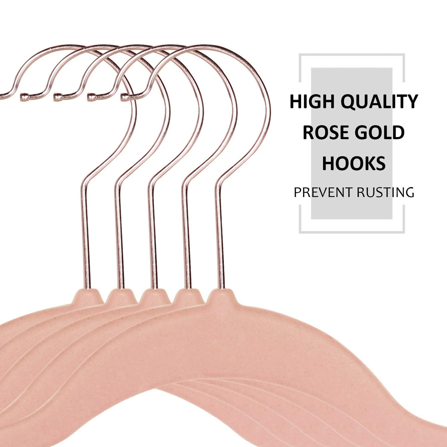 VECELO Premium Velvet Clothes Hangers Suit Heavy Duty (100 Pack)-Non Slip & Space-Saving with 12 Finger Clips & 2Tie Rack Excellent for Men and Women,Pink