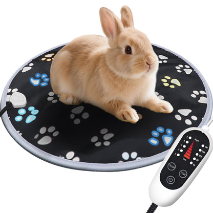 furrybaby Pet Heating Pad, Waterproof Dog Heating Pad Mat for Cat with Durable Anti-Bite Tube Indoor for Puppies Dogs Cats (1 Pack Black, 17 X 17in, Temp Adjustable)