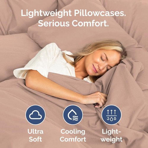 King Standard Pillow Cases - Ultra-Soft Hotel Quality Covers, Fade-Free & Wrinkle Resistant - 2 Piece Set in Mauve