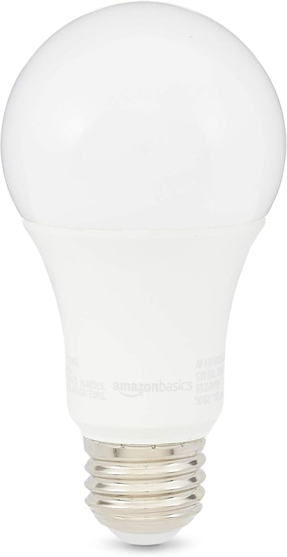 Amazon Basics A19 LED Light Bulbs 100 Watt Equivalent, Daylight White (5000K), Energy Efficient 15 W, Non-Dimmable, 10,000 Hour Lifetime, 6 count (Pack of 1)