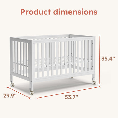 MAMAZING EvoNest Baby Crib, 11 in 1 Convertible Crib with Wheels, 100% New Zealand Wood Growing Bed, Full Size Crib for Baby, 4 Adjustable Mattress Height, White