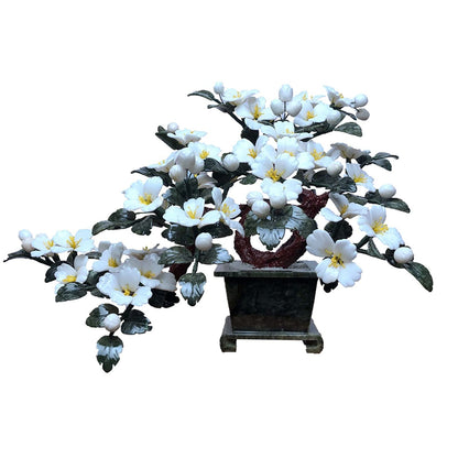 CVGfko Artificial Bonsai Artificial Bonsai Living Room Jade Peony Ornaments Fortune Tree Feng Shui Ornaments for Home Office Porch Lucky for Home Office.