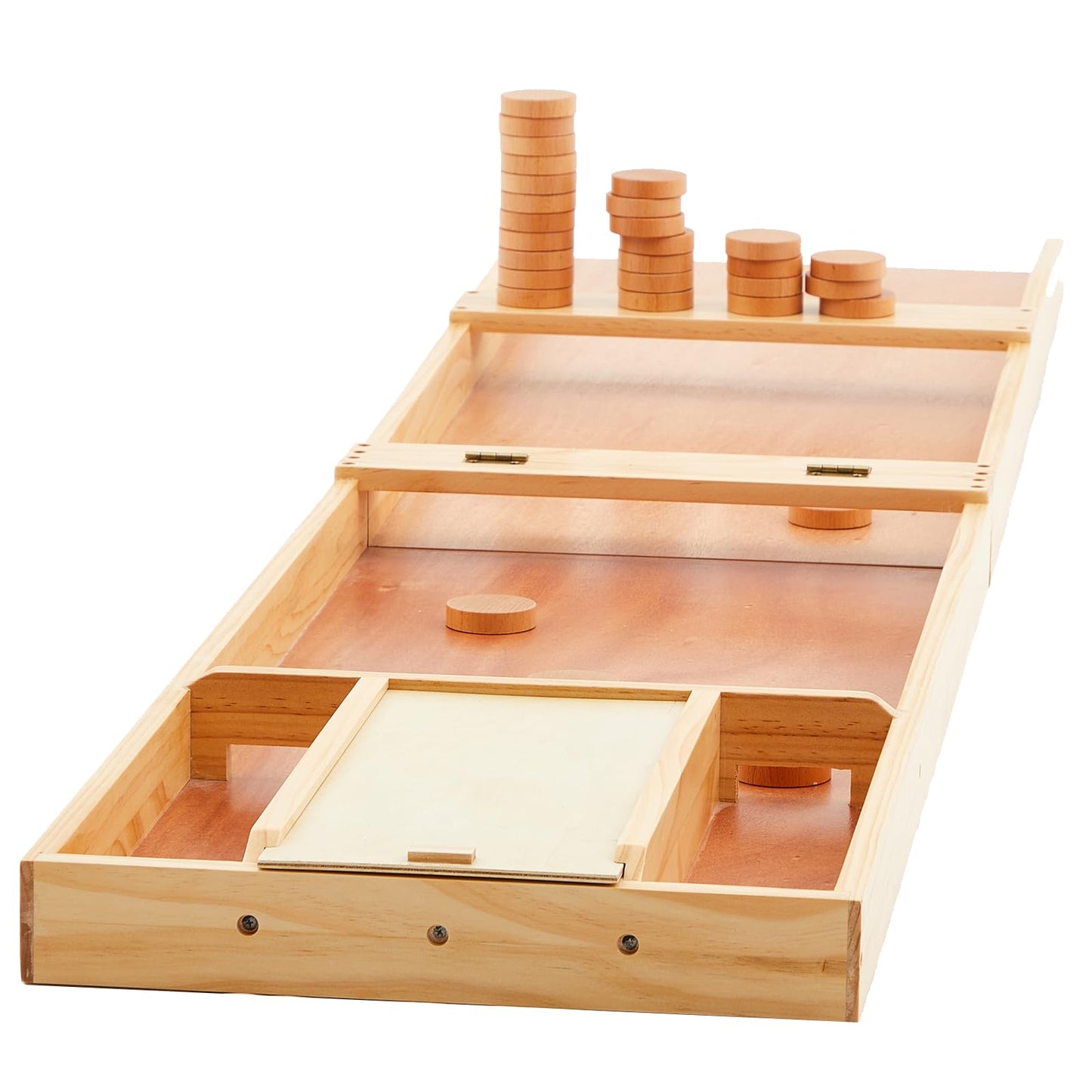 CroBlissful Folding Dutch Shuffleboard Wooden Dutch Shuffleboard with Accessories, 79" L x 16" w x 2" h