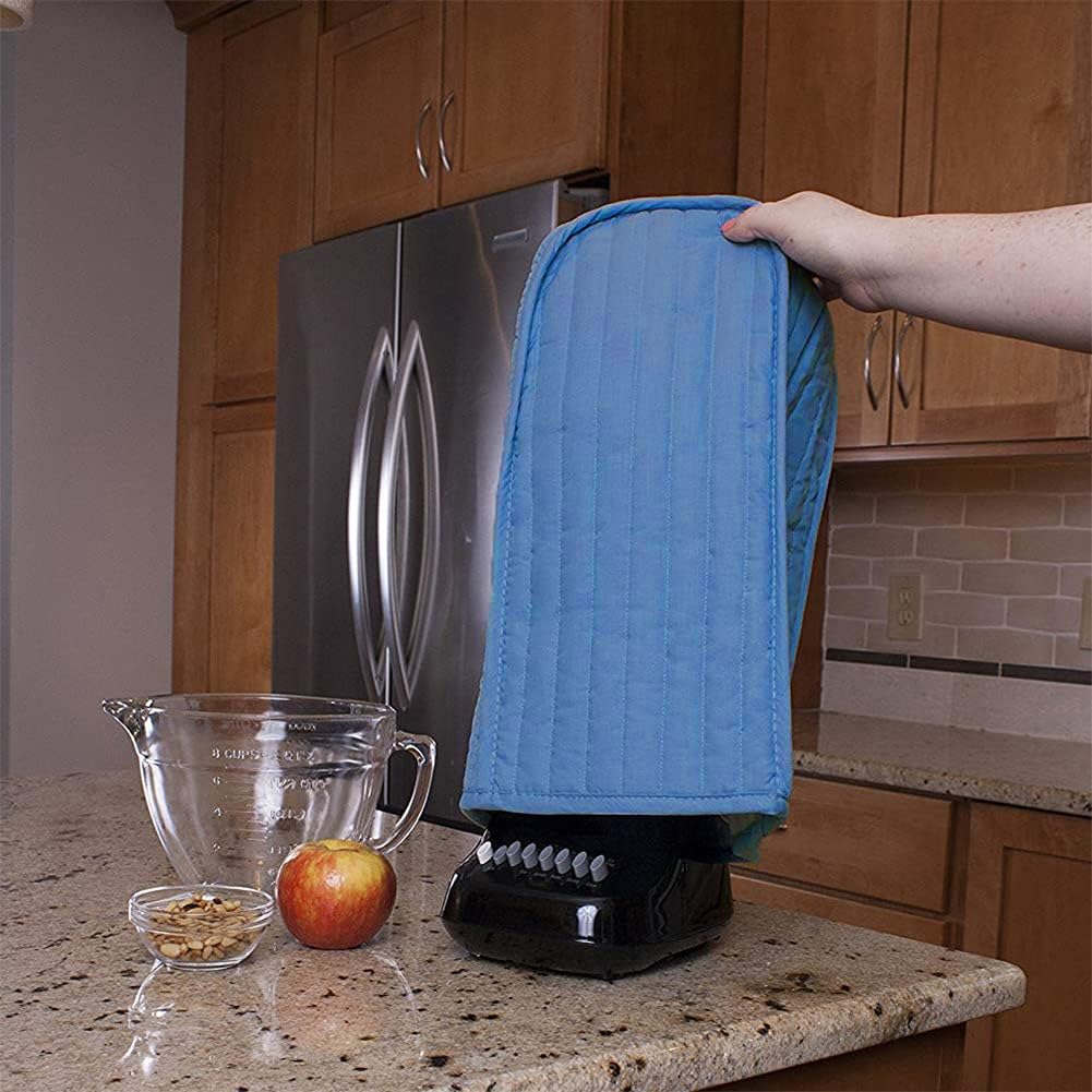 Blender Dust Cover, Stand Mixer or Coffee Maker Appliance Cover, Anti Fingerprint Polyester for Home Kitchen (Blue)