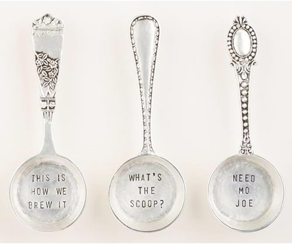 Mud Pie Brew it Coffee Scoop, Silver