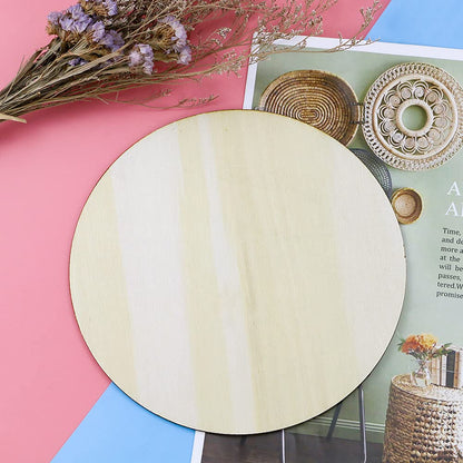 ISUSSER 20Pcs 8 Inch Wood Rounds for Crafts, Unfinished Wood Circles Discs Blank Wood Signs to Paint, DIY Supplies, Home Christmas Halloween Decorations