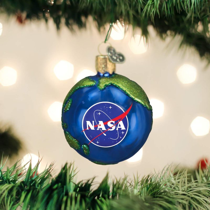 Old World Christmas NASA Earth Glass Blown Ornaments for Christmas Tree
