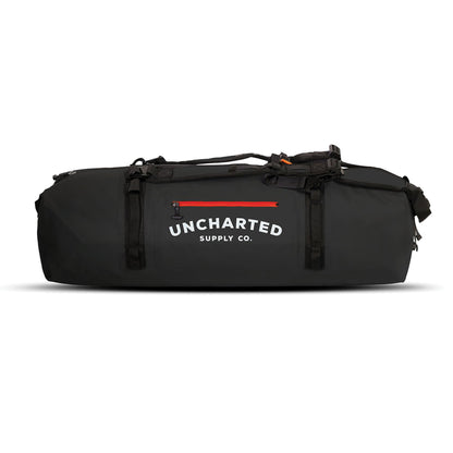 Uncharted Supply Co. The Vault Waterproof Duffel Bag - Airtight bag with Backpack Straps, Carry-On Size, Perfect for travel, boating, camping, recreation. (Black, 100L)