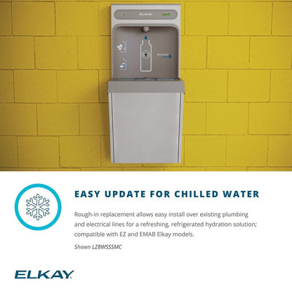 Elkay LZ8WSSSMC ezH2O Refrigerated Surface Mount Bottle Filling Station Filtered 8GPH Stainless Steel