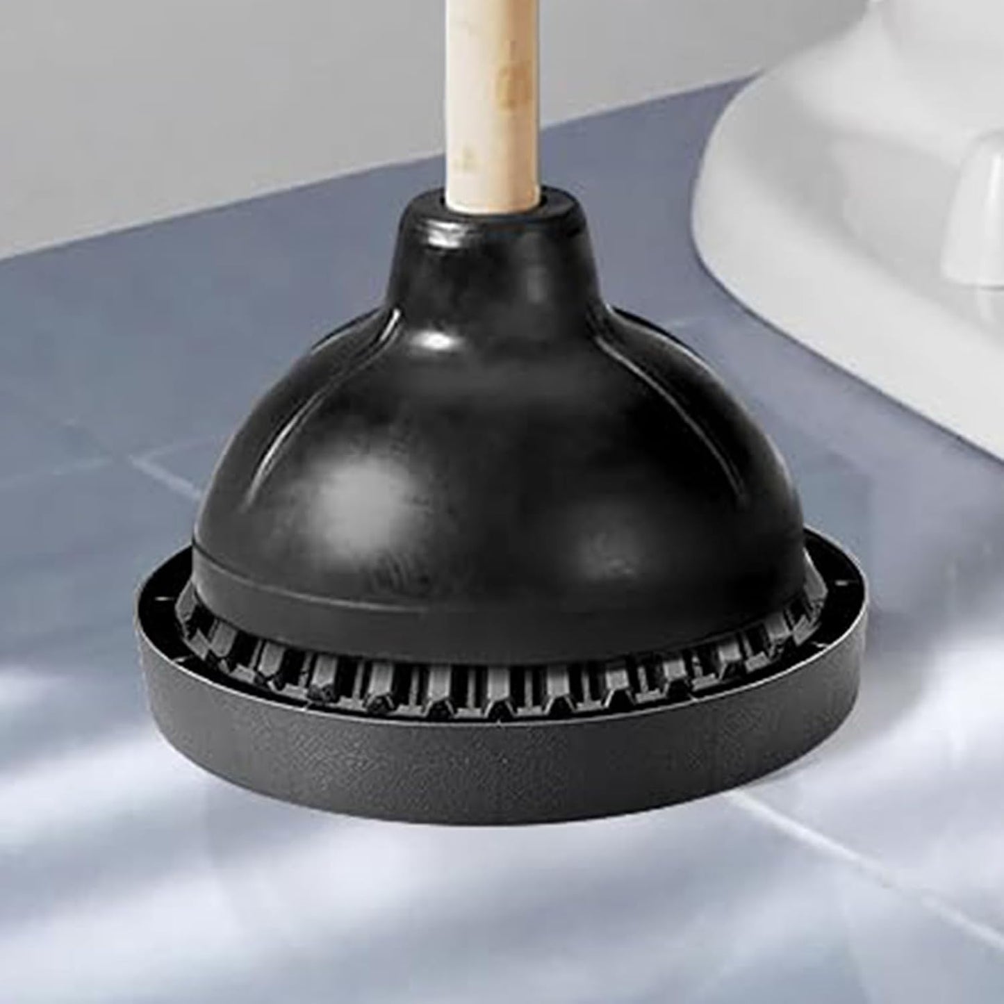 Plunger Holder, Plunger Tray, Air Drying Mat for Toilet Plunger, Stand Wicks Water and Dries Quickly (1pc)