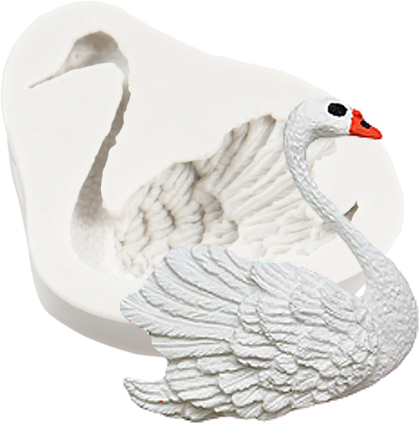 Swan Silicone Fondant Molds for Chocolate, Cupcake Topper, Cake Decoration, Candy Polymer Clay