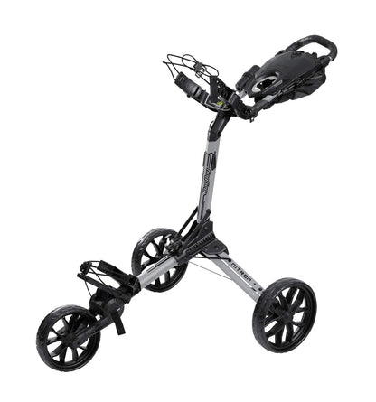 Bag Boy Nitron 3 Wheel Golf Push Cart, Easy 1 Step Open and Fold, Scorecard Console, Beverage Holder, Mobile Device Holder, Handle Mounted Parking Brake,