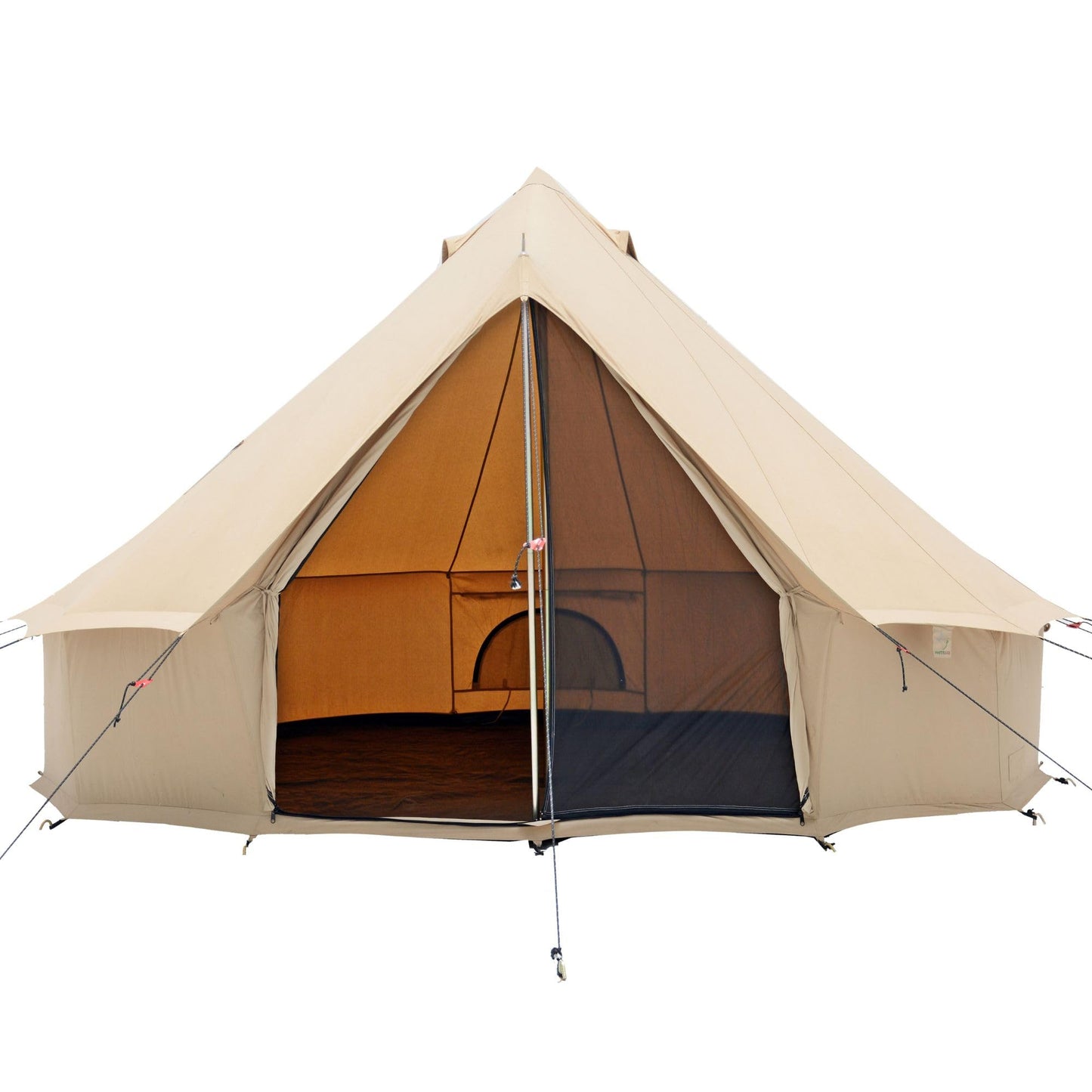 WHITEDUCK Regatta Canvas Bell Tent - w/StoveJack, Waterproof, 4 Season Luxury Camping and Glamping Yurt Tent Outdoor (16.5' (5M), Water Repellent, Sandstone Beige)