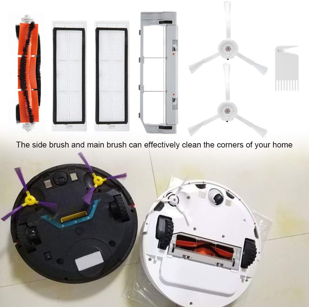 7Pcs/Set Robot Vacuum Cleaner Replacement Kit - Main Brush Filter Kit for Xiaomi Robot Cleaner