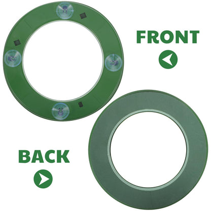 POPETPOP Floral Foam Ring with Suction Cup Wet Green Foam Block for Artificial Flower Arrangements Wedding Car Decoration Supplies DIY Florist Mud for Car Hood and Event Decor 11.8 Inch