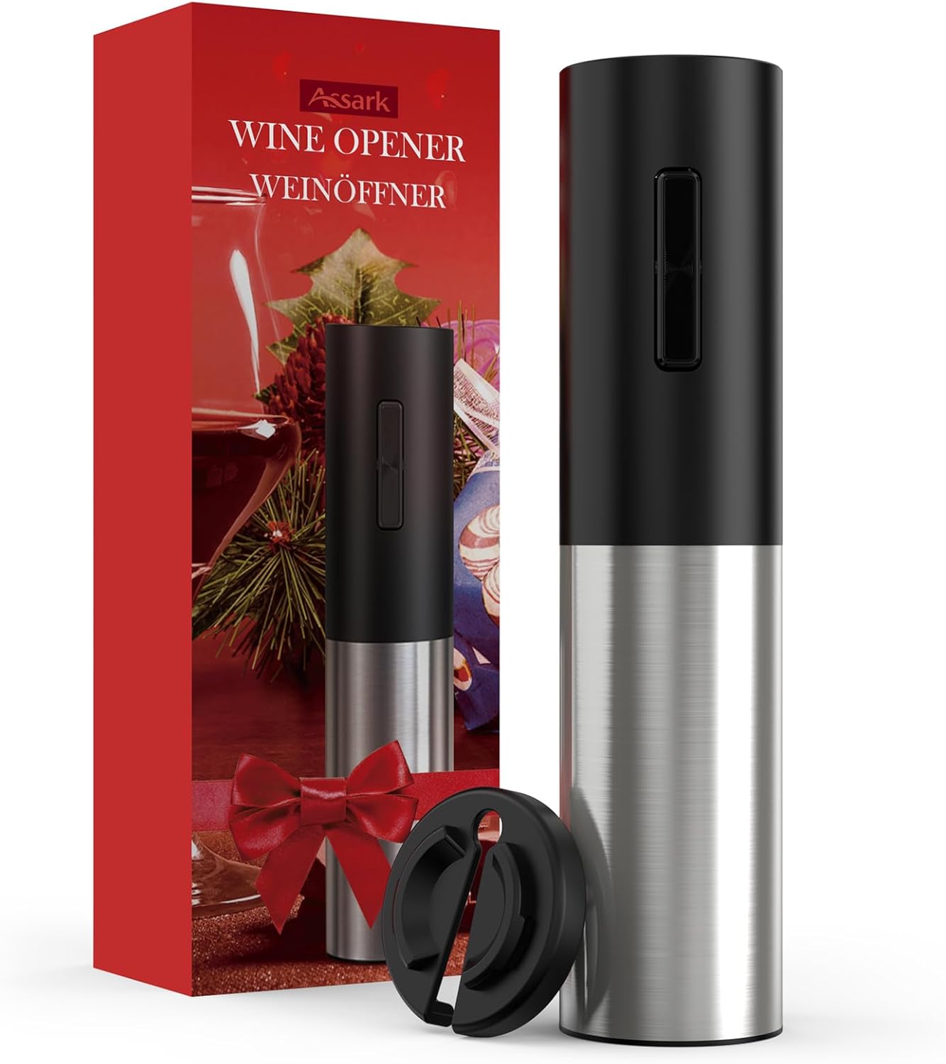 Electric Wine Opener, Rechargeable Wine Bottle Opener, Automatic Electric Corkscrew with Foil Cutter, Aerator Vacuum,