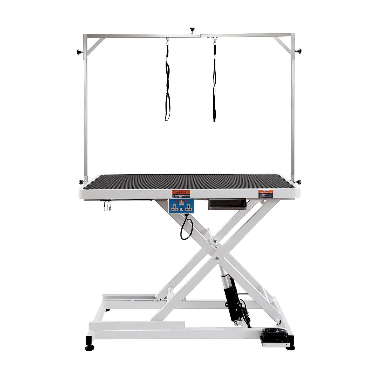 VEVOR 50 Inch Pet Grooming Table, Heavy Duty for Large Dogs, Height Adjustable, Anti Slip Tabletop, Grooming Arm Included, Max Load 400LBS
