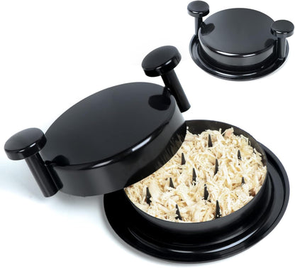 Chicken Shredder Tool Twist, Non-Skid Base Meat Shredder with Handles for Beef, Pork, and Chicken (Black)