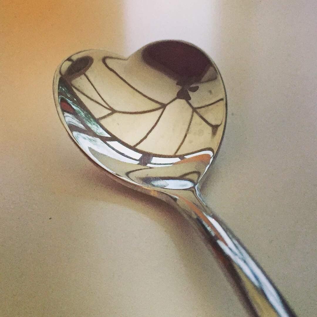 Cute Heart Shape Spoon, Stainless Steel Coffee Spoon, Dessert Tea Appetizer Spoon for Cake Ice Cream