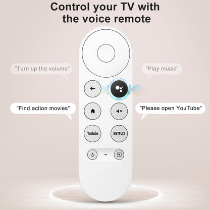 Voice Replacement for Google-Chromecast-Remote, G9N9N for Chromecast with Google TV Remote, for Google TV Streamer (Only for Snow Chromecast Google)