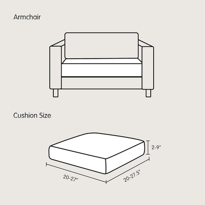 SUBRTEX Couch Cushion Slipcover, Loveseat Stretch Durable Chair Sofa Spandex Elastic Protector for Living Room, Small,