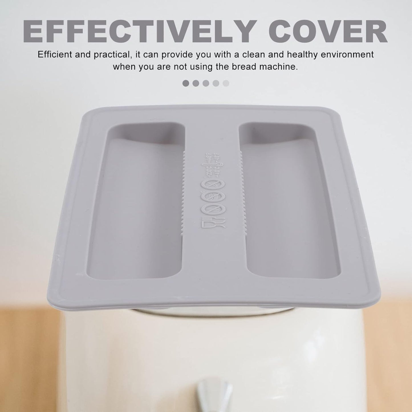 HEMOTON 2 Slice Toaster Lid, Silicone Toaster Cover, Bread Maker Cover Accessories