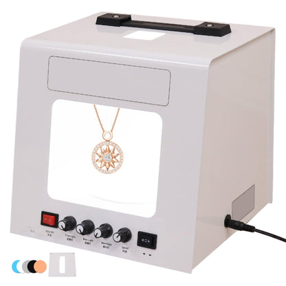 Pro Jewelry Photography Light Box Kit 3000-5500K with Adjustable Turntable, Premium Photo Studio Setup for Stunning Gemstone & Jewelry Images, Customizable Speed & Color Temperature(Tb20)