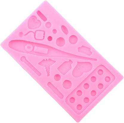 Medical Apparatus Tablet Silicone Mold for DIY Crystal Jelly Shots, Candy, Soap, and Fondant Decoration
