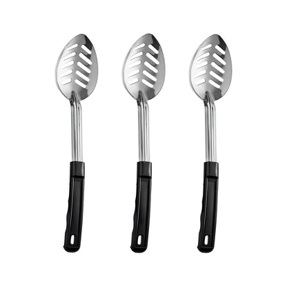3 Pcs Slotted Spoons for Cooking, Slotted Spoon Stainless Steel, 13 inches Metal Slotted Spoons, Slotted Serving Spoons, Kitchen Spoon Set with Coated Handle