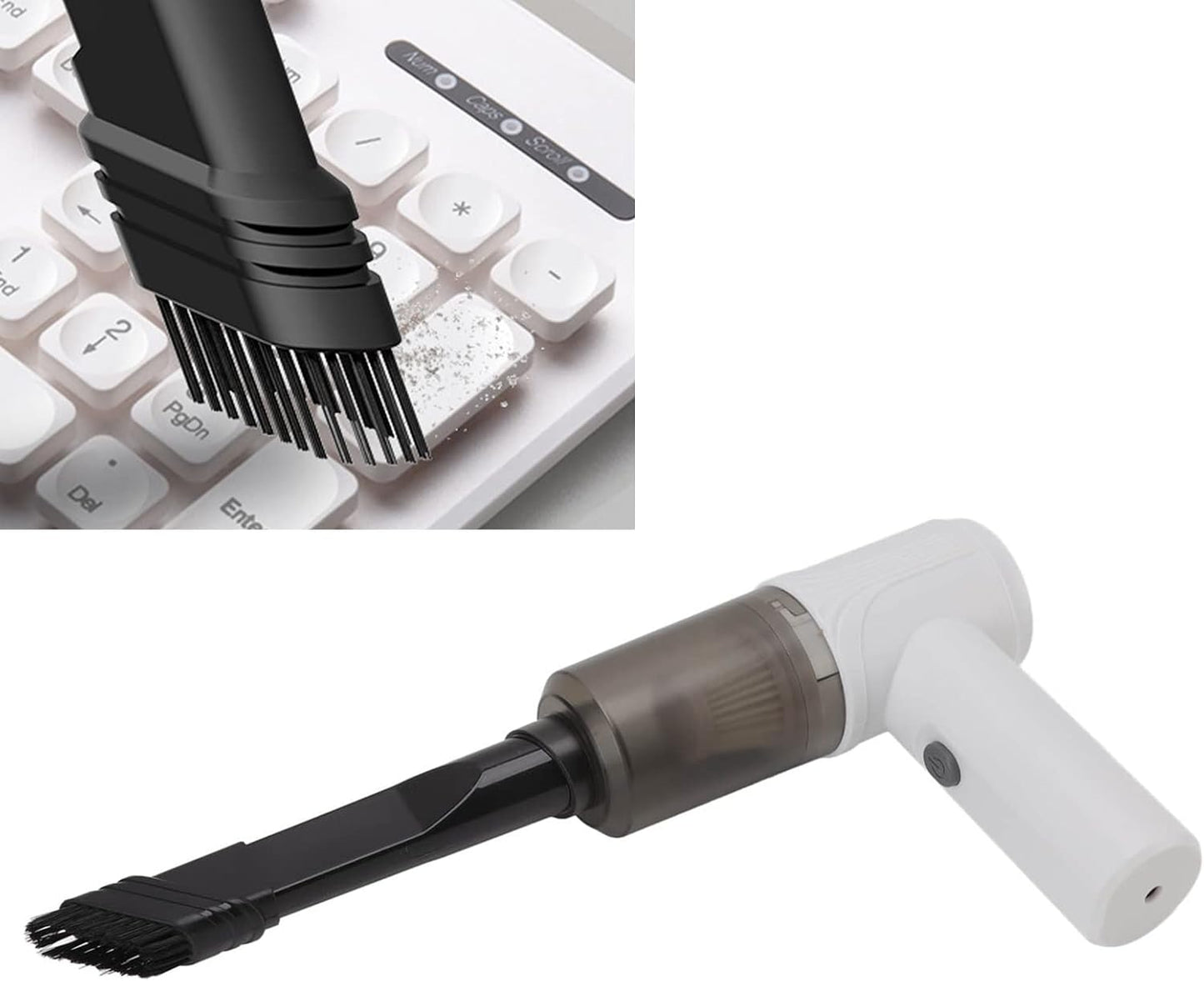 TOPINCN 12000Pa Portable Car Vacuum Cleaner - 2 in 1 Wet and Dry Cordless Handheld USB Rechargeable (White)