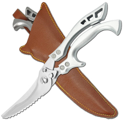 ANDONG Upgrade Heavy Duty Stainless Steel Kitchen Scissors - Professional Poultry Shears for Bone, Meat, Chicken, Fish, Turkey, Vegetables,Spring Loaded Multipurpose Ultra Sharp Utility Scissors