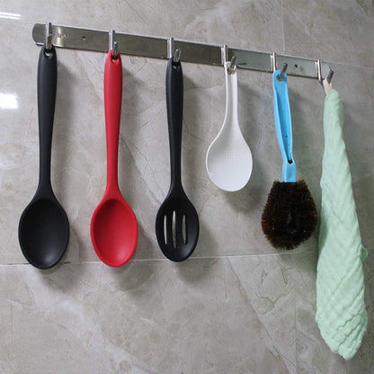 2 Pieces Silicone Nonstick Mixing Spoons, BPA Free, High Heat Resistant, Hygienic Design for Cooking