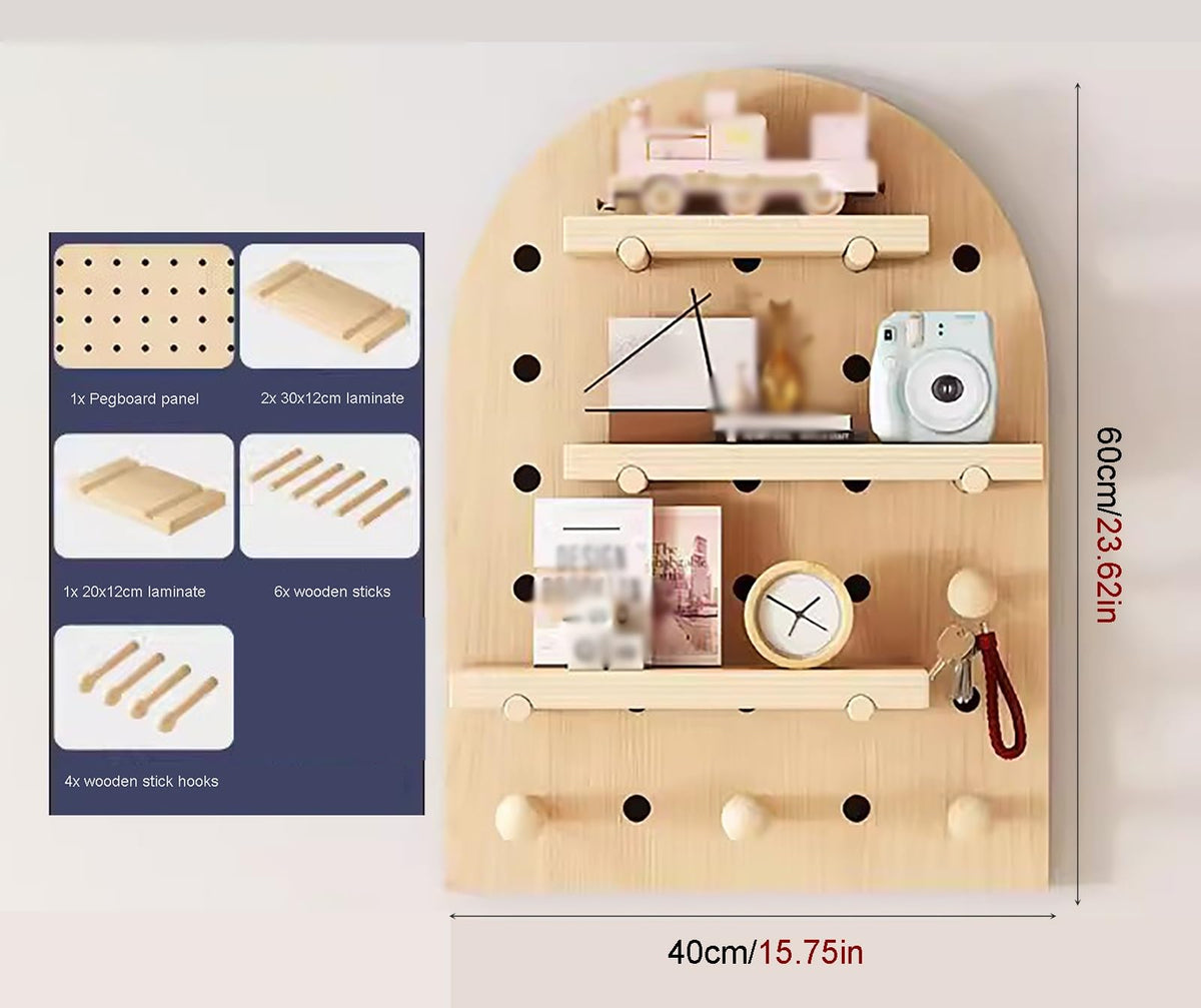 Grid Display Rack Grid Panel for Retail Display Floor Standing Flat Panel Display Stand，Combination Wall Organizer Kit,Pegboard Shelves Wooden Pegboard,Pegboard Wall Organizer,DIY Storage an