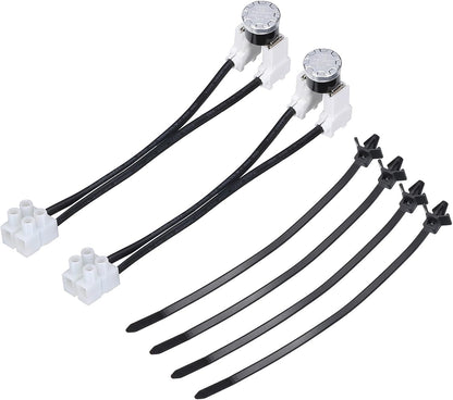 MECCANIXITY 2set W10258275 Dishwasher Bimetal Thermal Fuse, Easy to Install for AP4423189 661663 PS2360984