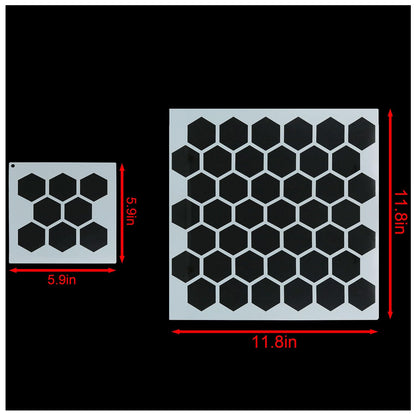 XGNG 10PCS Honeycomb Stencils Large Small Honeycomb Hexagon Stencil Drawing Template Bee Stencils for Painting on Wood Cookies Wall Canvas DIY Crafts Furniture
