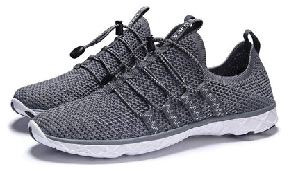 DLGJPA Men's Quick Drying Water Shoes for Beach or Water Sports Lightweight Slip On Walking Shoes Darkgray 9.5