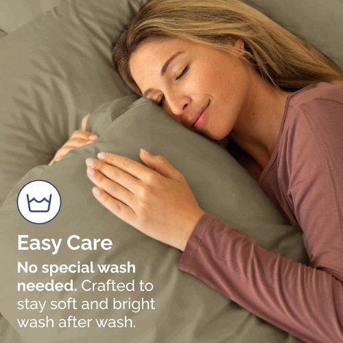 King Pillow Cases by [Brand Name] - Ultra Soft Hotel Quality Covers | Comfy, Wrinkle-Free & Fade Resistant - 2 Piece Set in Khaki