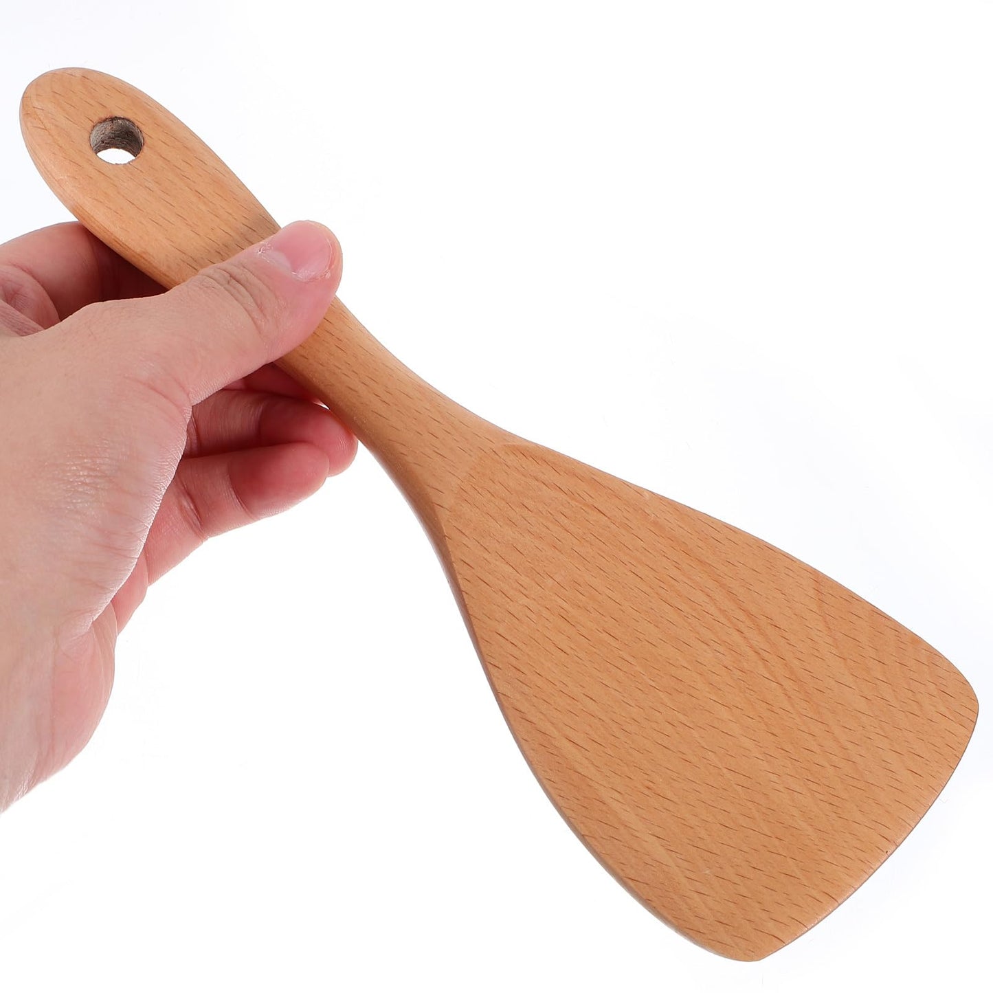 UPKOCH 8.3" Beechwood Rice Paddle - Japanese-Style Non-Scratch Spoon for Rice Cooker & Curry Stirring, Natural Wooden Utensil with Ergonomic Handle