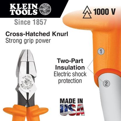 Klein Tools 33529 Premium Insulated Tool Kit, 1000-Volt Rated, Includes: 3 Pliers, 3 Screwdrivers, Cable Cutters and Wire Stripper/Cutter