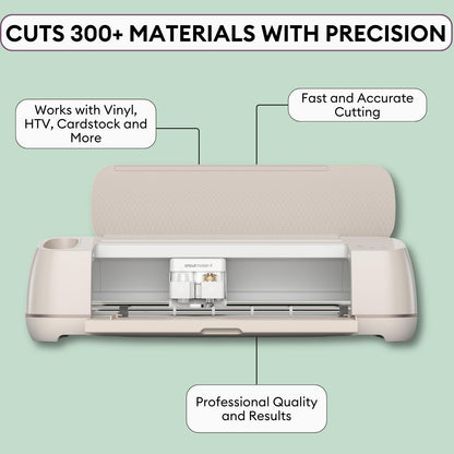 Cricut Maker 4 Cutting Machine Ultimate Beginner Sticker Making Bundle - Print Then Cut Machine with Waterproof Sticker Paper & Vinyl for Custom Stickers & Small Business, Seashell Die-Cutting Machine