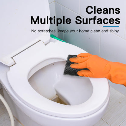 Yncotte Cleaning Screen, 5.5x4 Inch Upgraded Toilet Cleaner Hard Water 15PCS Toilet Ring Remover Abrasive Grit Mesh Pads for Bowls Griddle Household Stain Calcium Deposits Carbon Rust Scrubber