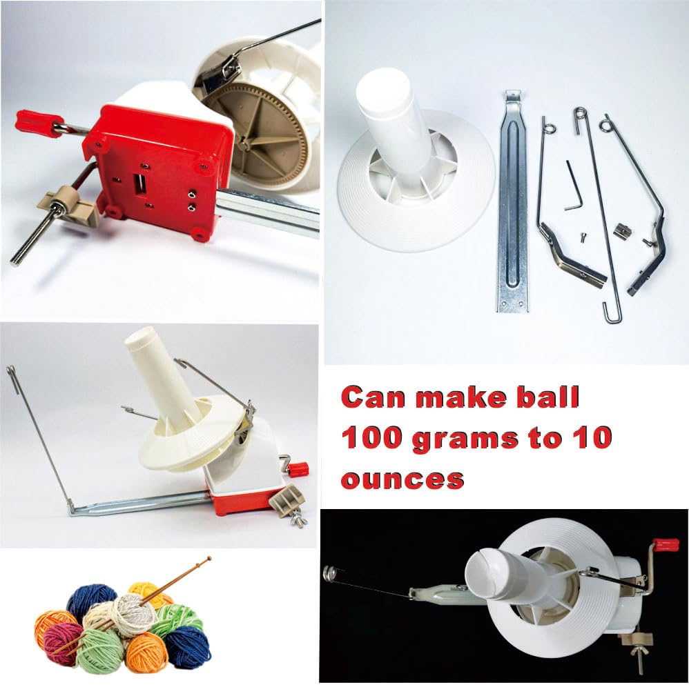 Yarn Ball Winder, 10oz Swift Yarn Winder Large Capacity Yarn Winder Easy to Set up and use,4 pcs Pom Pom Makers+1 1 Scissors