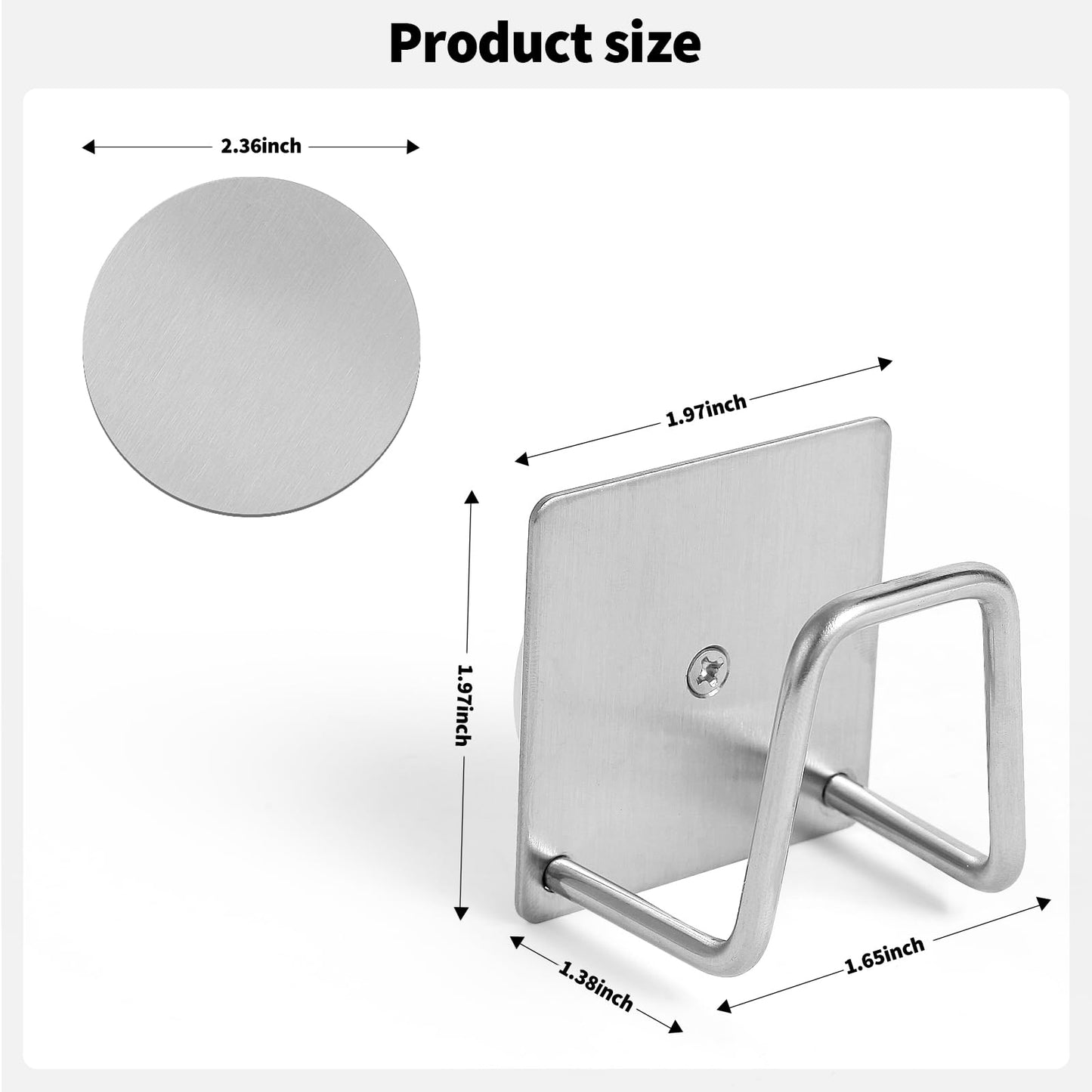 Everlling Magnetic Sponge Holder for Kitchen Sink,1 Pcs Strong Magnetic Stainless Steel Rack Stand, Kitchen Accessories, Dish Sponge Organizer, Scrubber Caddy, with Extra Magnets and Metal Plates