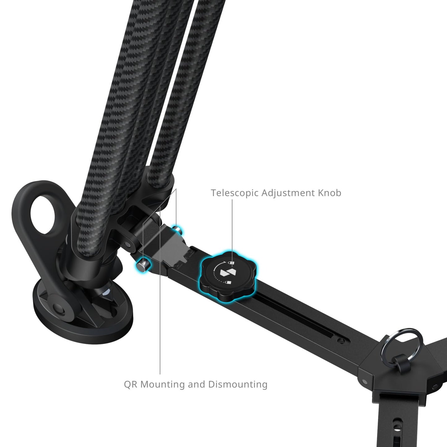 SmallRig 84''/214cm FreeSpeed Carbon Fiber Counterbalance Video Tripod, Heavy-Duty Camera Tripod with 6-Step Counterbalance, 4-Level Tilt/Pan Damping, Dual-Mode QR Plate, Max Load 22lbs - 5580