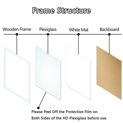 12x16 Picture Frames Set of 4, 30x40cm Picture Frame for Diamond Art, Includes Mat to Fit 10x14 (25x35cm) Pictures, 16x12 Solid Wood Frame for Diamond Painting/Poster/Photo/Image/Certificate - White