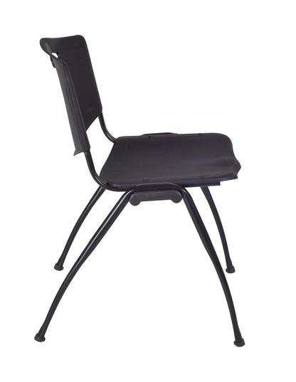 Regency Kobe 72 x 30 in. Flip-Top Training Nesting Table- Noble Oak, 2 M Stack Chairs- Black