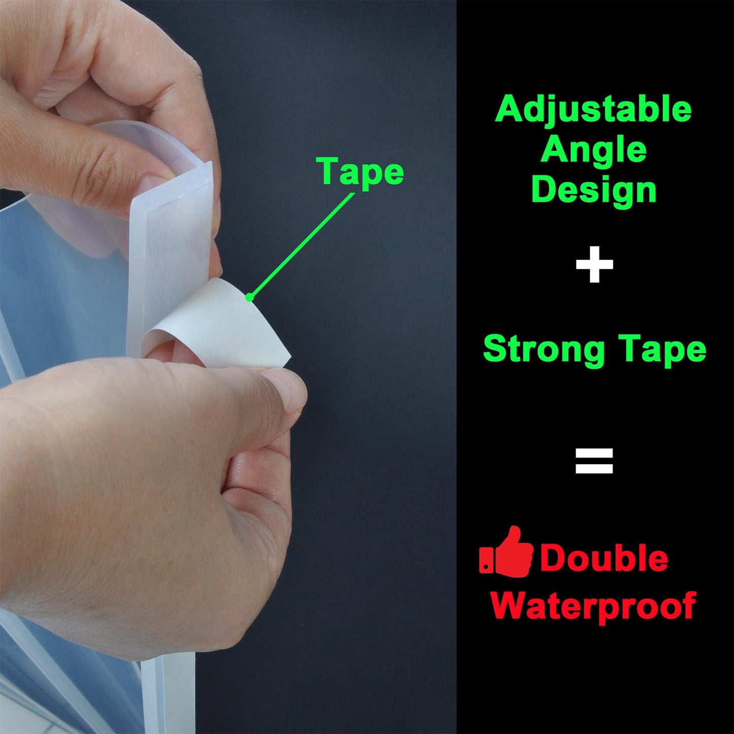 Silicone Shower Splash Guard, XXL Clear Bathtub Corner Splash Guard, Bathroom Shower Water Guard with Self-Adhesive, Can Be Adjustable Angle in Washbasin, Tubs, Sinks Etc - 2Pack